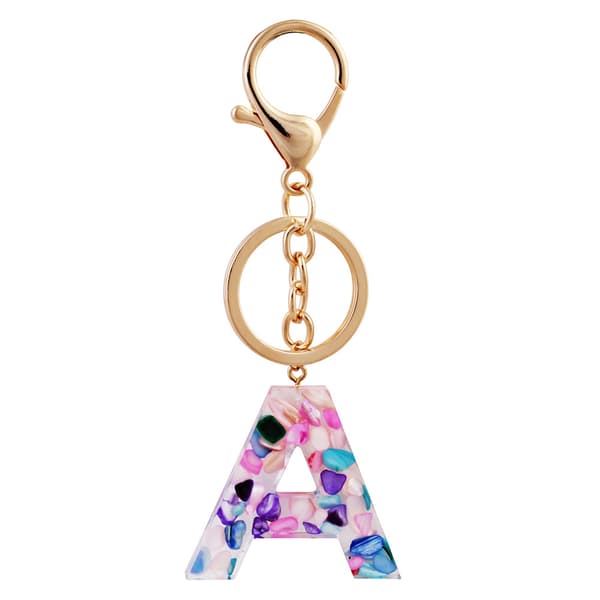 Flerfärgade bokstäver A - Z Initial Letter Resin Keychain Accessories