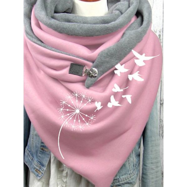 Dameskjerf Mote Chic Sjal Sjal Sjal Dame Wrap Sjal Sjal Ensfarget Varmt Sjal Retro Høst Vinter Varmt Sjal Casual, rosa, 160*4