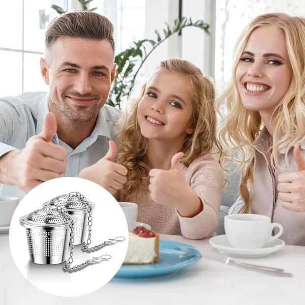 Te-filter, 2 st rostfria infuser i rostfritt stål
