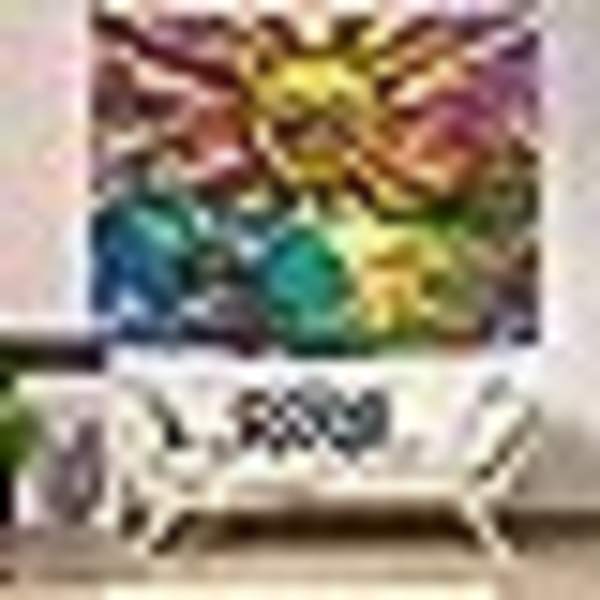 Brennende solteppe for soverom, Hippie Sublime Ocean Wave Sunse
