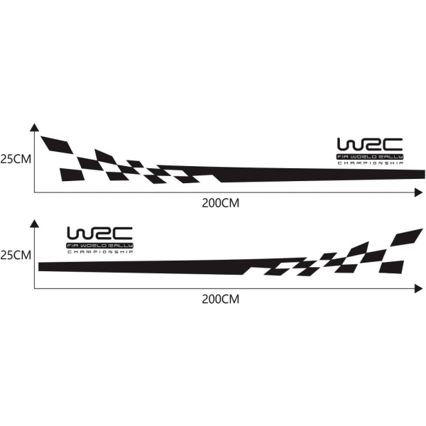 Universal Sports Racing Stripe grafiska klistermärken och dekaler för Tr