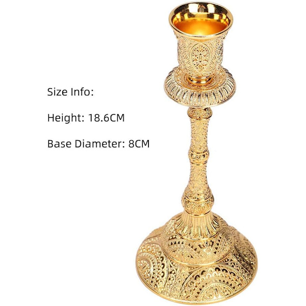 Metallkandelaber Antik Guld Ljusstake Hög Ljusstake Bröllop