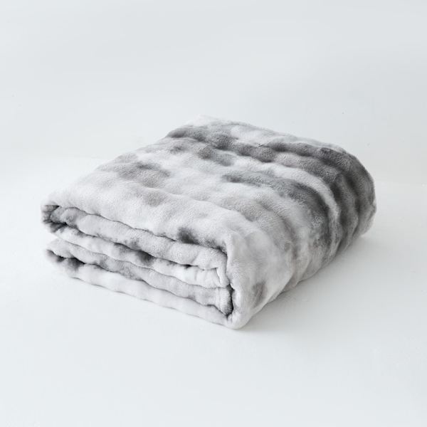 Supervarm Rutig Pläd, Grå - Vit Högkvalitativ Konstpäls Rutig, Mjuk och Bekväm Hårig, Soffa Pläd, Ultra Mjuk och Fluffig, 120x200cm