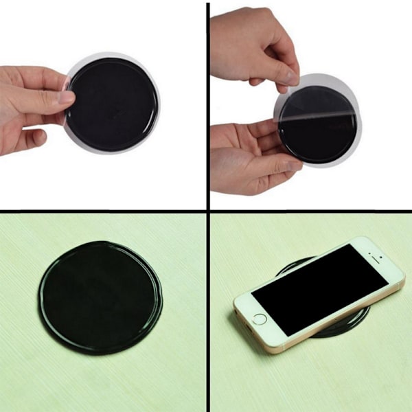 Klibbig mobiltelefon gummikudde krok (rund + triangulär)
