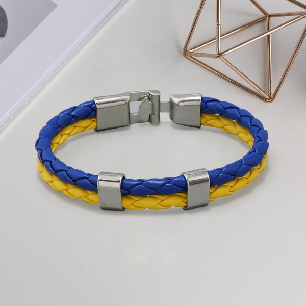 Ukraina Armband Armband Blå Gul Ukrainsk Flagga Färg Armband
