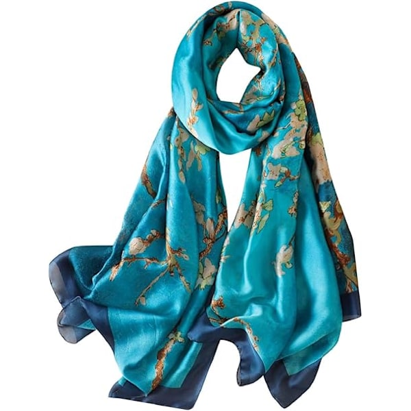 Women Scarf Silk Scarves Satin Scarf Printed Scarf Leopard Scarf Wraps Satin Scarf Pretty Flower Scarf Long Shawl Scarf