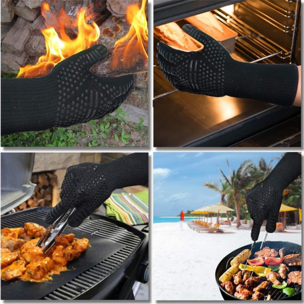 Grillhansker, Varmebestandige Hansker Opptil 800°C Universelle Hansker