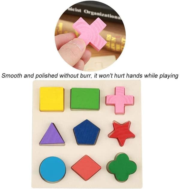 Geometriska Pusselbyggstenar Staplingsblock Montessori Pedagogiska