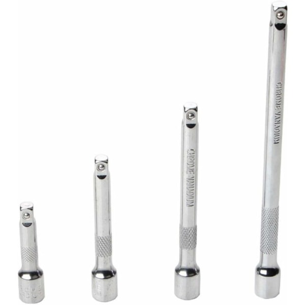 Sæt med 4 1/4 6,3 mm Ratchet-forlængere (størrelse: 50mm/70mm/100mm/150mm)