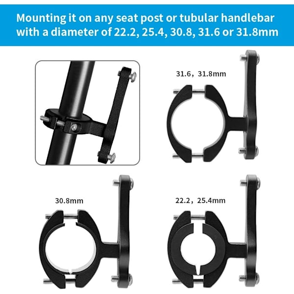 Adapterbrakett for vannflaskeholder i aluminiumlegering for enkel installasjon