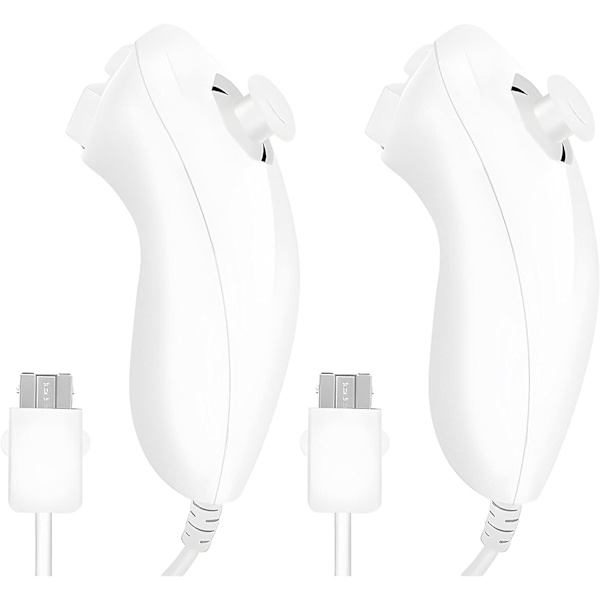 Nunchuk-kontroller, 2-pack Nunchuk-kontroller för Wii Remote Gam