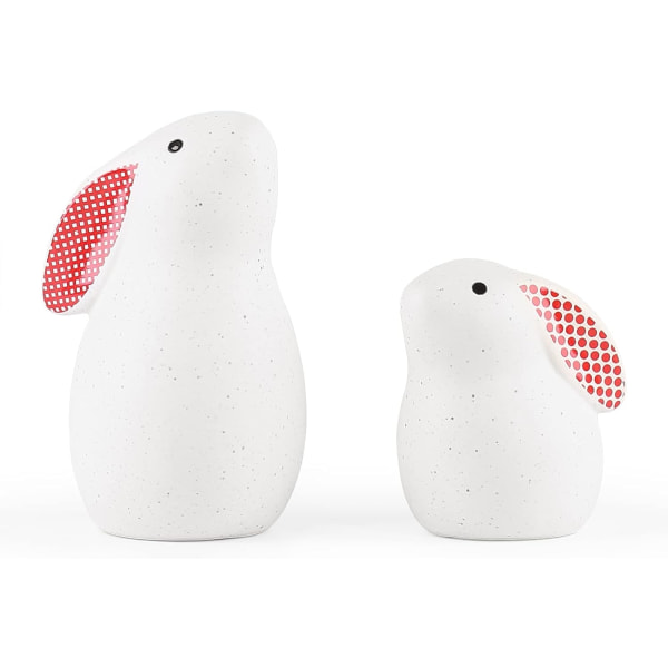 Sett med 2 Keramiske Kaniner Ornament Keramisk Bunny Creative Decor Fi