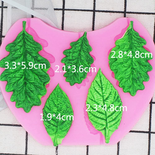 Blad Form Rose Flower Fondant Molds DIY Tårtdekorering