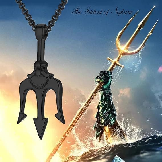 Trident Vedhæng i Rustfrit Stål Antik Grækenland Amulet Halskæde til Mænd, Gave til