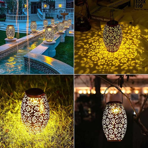 Udendørs solcellelygte, LED solcellelampe udendørs IP55 vandtæt lys Decora