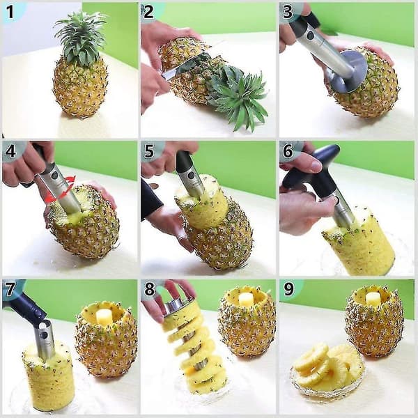 Ananas-kernefjerner i rustfrit stål med skarpt blad