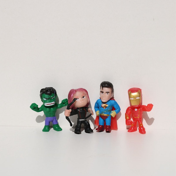 12 stk/sæt marvel avenger superhelt legetøjsmodel mini figur højdepunkt