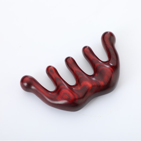Hodebunnsmassasje Kam Bærbar Antistatisk Hode Skraping Multifunksjonell Padauk Design
