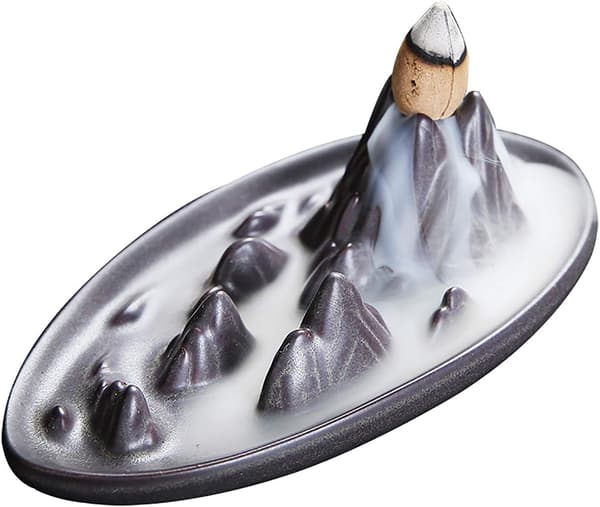 Keramisk vattenfall rökelsehållare, vattenfall backflow rökelse brännare