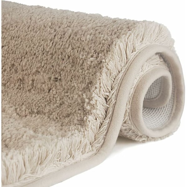 Skridsikker bademåtte i mikrofiber Shag, vaskbar gulvmåtte