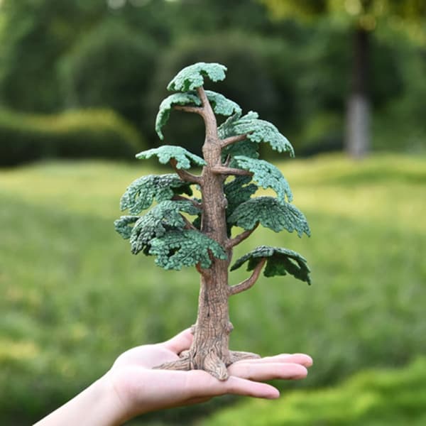 Miniatyr furutrær til fehage, mini-planter, dukkehusdekorasjon, tilbehør