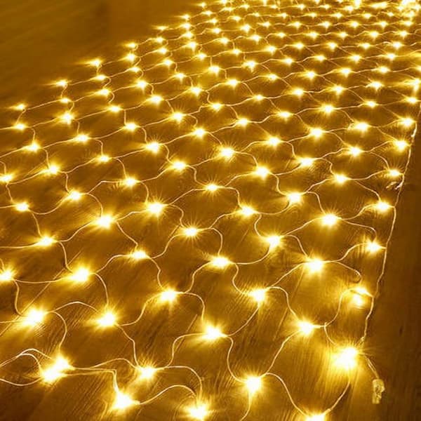 200 LED Net String Lights 3mx2m 8 Modes Energibesparende Vandtætte Varme Farver