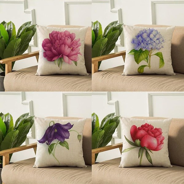 Pillowcase Cushion Cover Set Of 4 Outdoor Linen Cushion Cover Wit