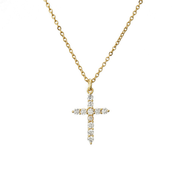 14K kullattu ristiriipus naisille | Ristiriipus | Kultaiset kaulakorut naisille