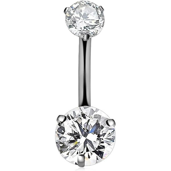 Solide titan navlepiercing 14G CZ navlepiercing 6mm 10