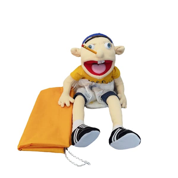 Stora Jeffy Boy Handdockor 60cm Barn Mjuk Docka Talkshow Fest