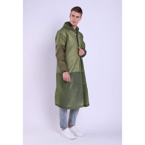 1 pakke gennemsigtig engangsregnponcho i EVA til ridning