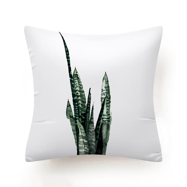 Set med 4 kuddfodral 45 x 45 cm växtmönster dekorativa