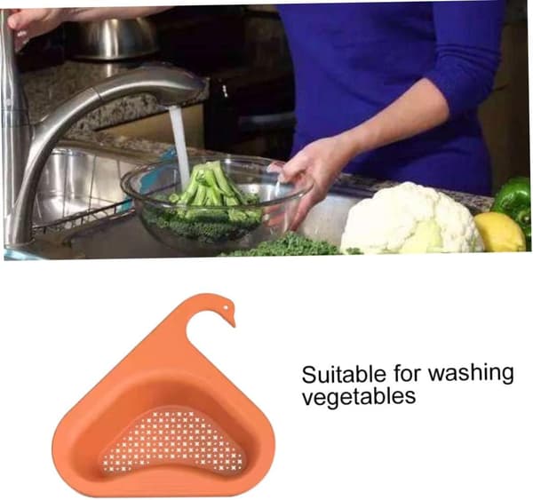 Triangelpar dräneringskök sil hörnställ sil orange 2 stycken