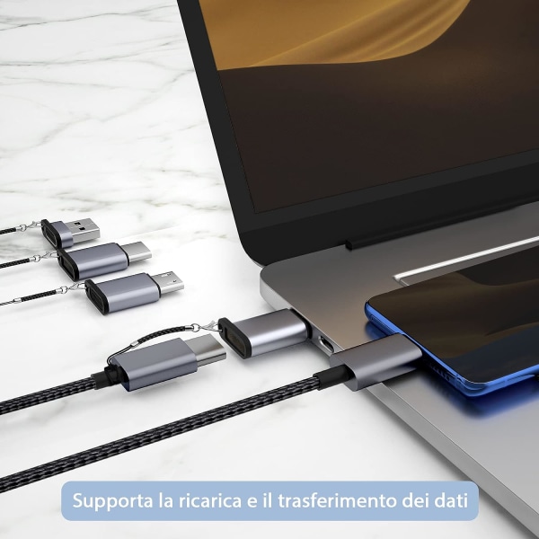 USB C til USB-adapter, USB hann til USB C hunn, USB C hunn til M