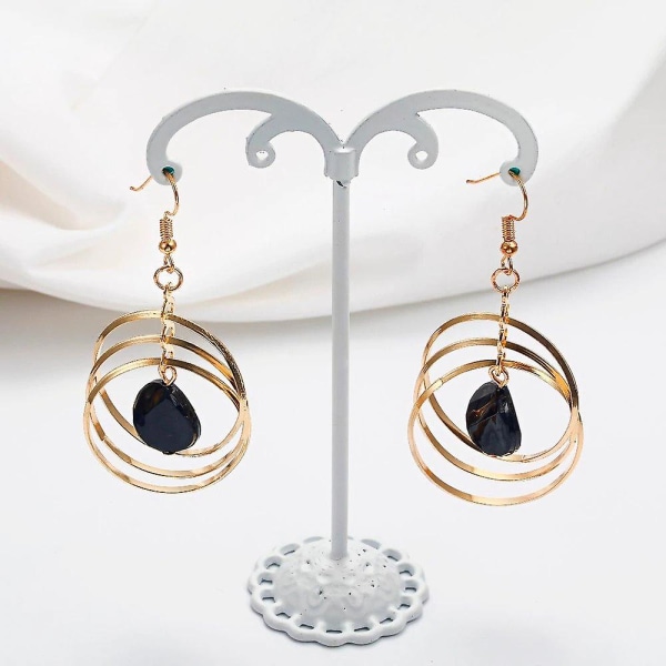 Guld Triple Circle Hoop Drop Øreringe