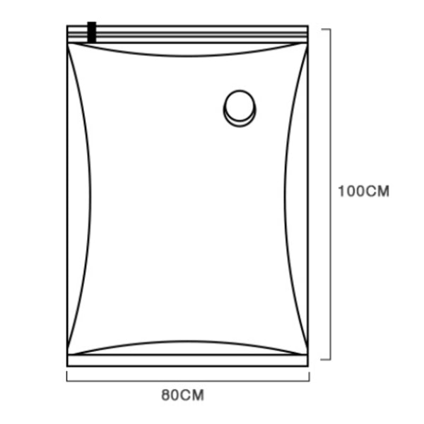 Sæt med 6 XXL vakuumopbevaringsposer - Støvsugerpose - 100 x 80 cm - Va