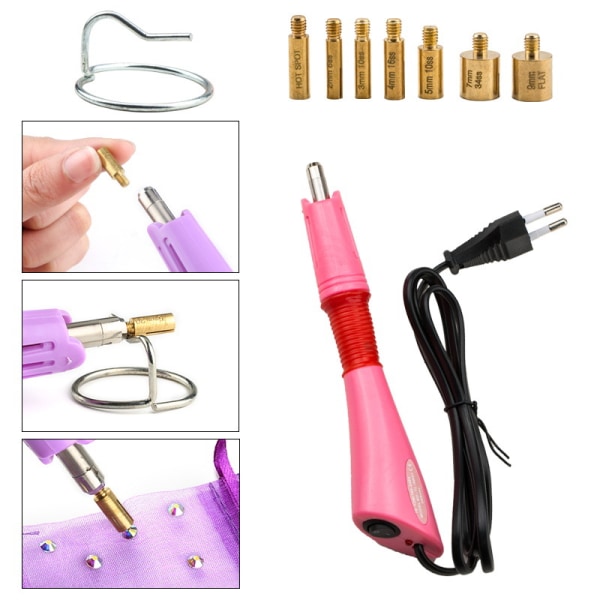 Hot Fix Wand Bærbar Applikator Rhinestone Applikator Wand, Hotfix Rhinestone Setter, for Crafts for DIY(rød)