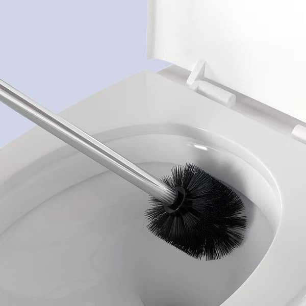 Sæt med 4 sorte toiletbørster - toiletbørste med rustfrit stål
