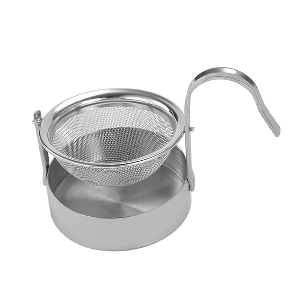 Teesiivilä/Suodatin, pidikkeellä, ruostumaton teräs, hopea