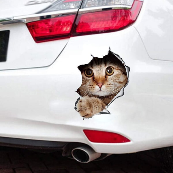 3d Stereo Cat avtagbara bil klistermärken Anime rolig dekoration Kitte