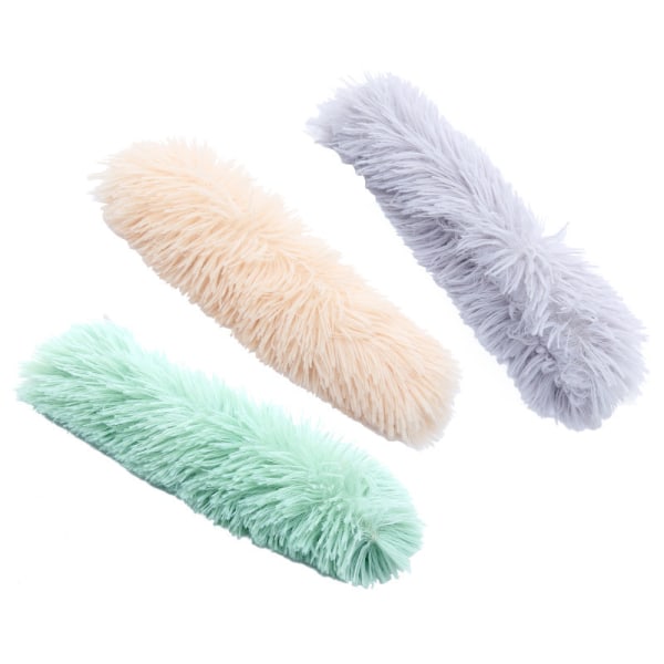 Katt leksaker katt kuddar, 3-pack mjuka och hållbara Crinkle Sound Catnip leksaker, interaktiva katt kicker leksaker, grön, gul och violett，10.5*30.5CM