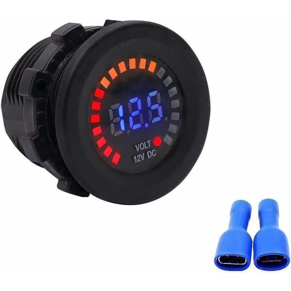 Biltillbehör 12V Vattentät LED Digital DC Display Voltmeter f