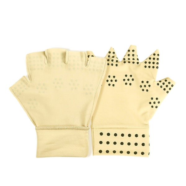 1 pari Half Finger Sports Gloves Tietokonekirjoitushanskat Raynauds