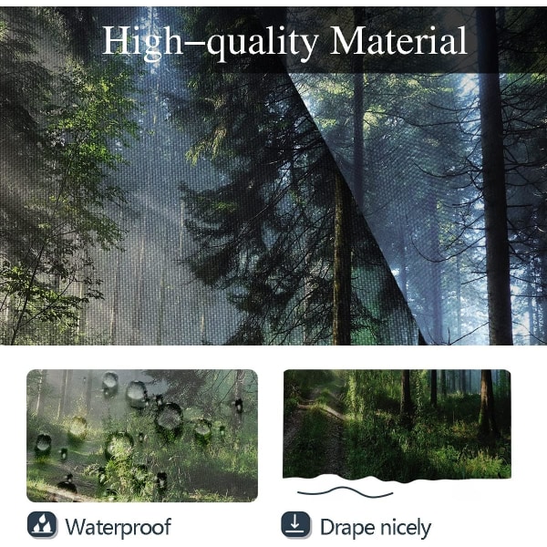 Skog duschdraperi Naturlandskap Pine Forest Soligt landskap