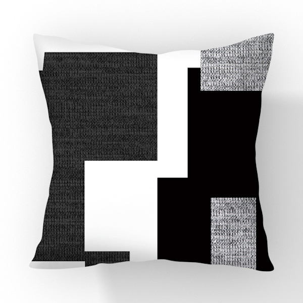 Sett med 12 geometriske putetrekk, 45x45cm (12 forskjellige stiler)