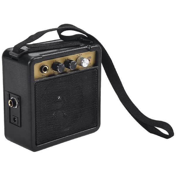 Mini Gitarrförstärkare Amp Högtalare 5w Med 6.35mm Ingång 14 Tum Hörlursutgång Stöder Volym- och Tonjustering