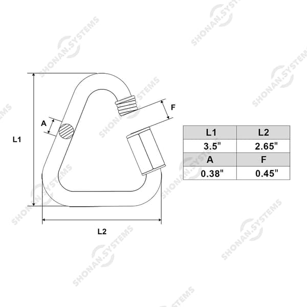 Triangle Hurtigkobling, 3,5 Tommers Stor Rustfritt Stål Triangle Q