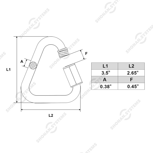 Triangle Quick Coupler, 3.5 Inch Large Stainless Steel Triangle Q