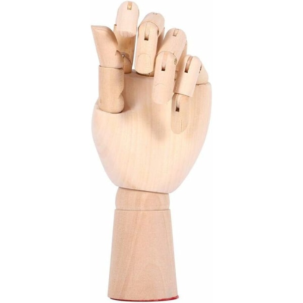 7 tum trähandmodell, ledad rörlig ledad mjuka fingrar handdocka för skissning ritning hemmakontor skrivbord barnleksaker present