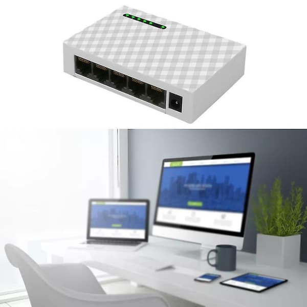 1000m Desktop-netværksswitch Rj45 Ethernet 5-port hub til computerhjem Mo